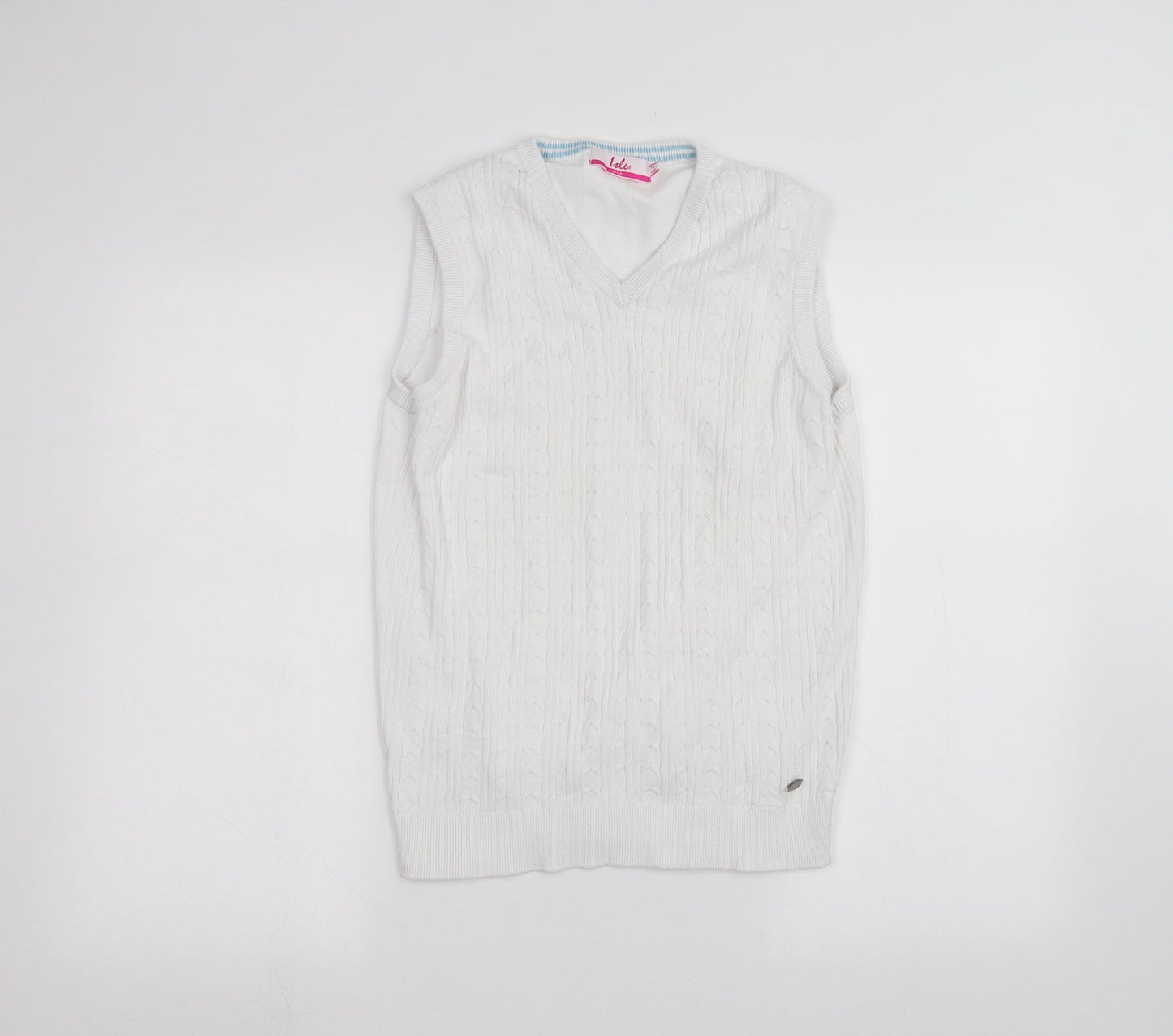 Womens UK Size M ISLE White Pullover Jumper