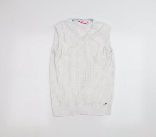 Womens UK Size M ISLE White Pullover Jumper