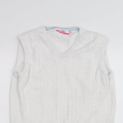 Womens UK Size M ISLE White Pullover Jumper