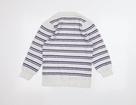 Womens UK Size 12 NEXT White Pullover Jumper
