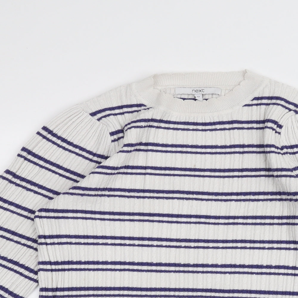 Womens UK Size 12 NEXT White Pullover Jumper