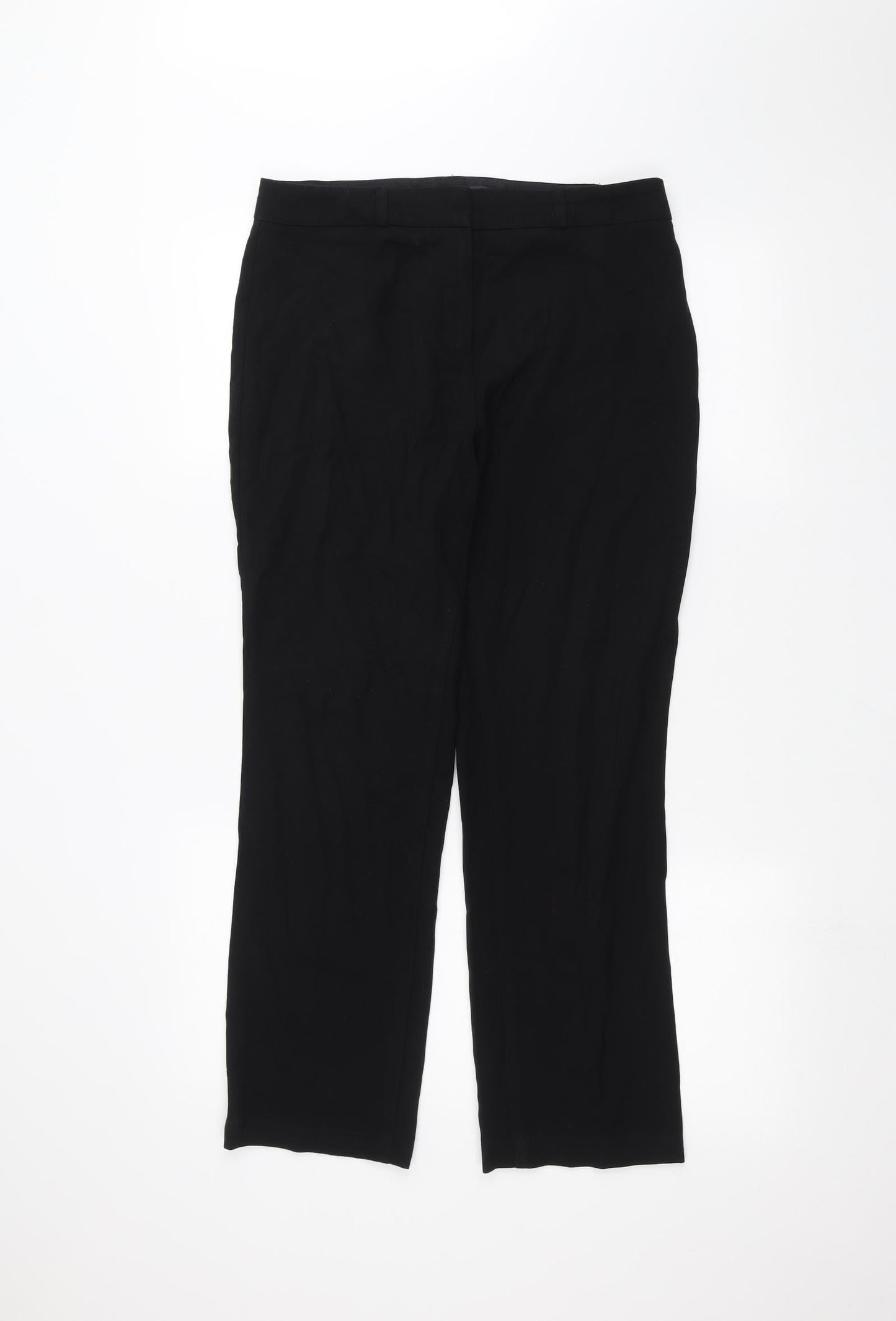 Womens UK Size 10 Marks and Spencer Regular Fit  Black Trousers