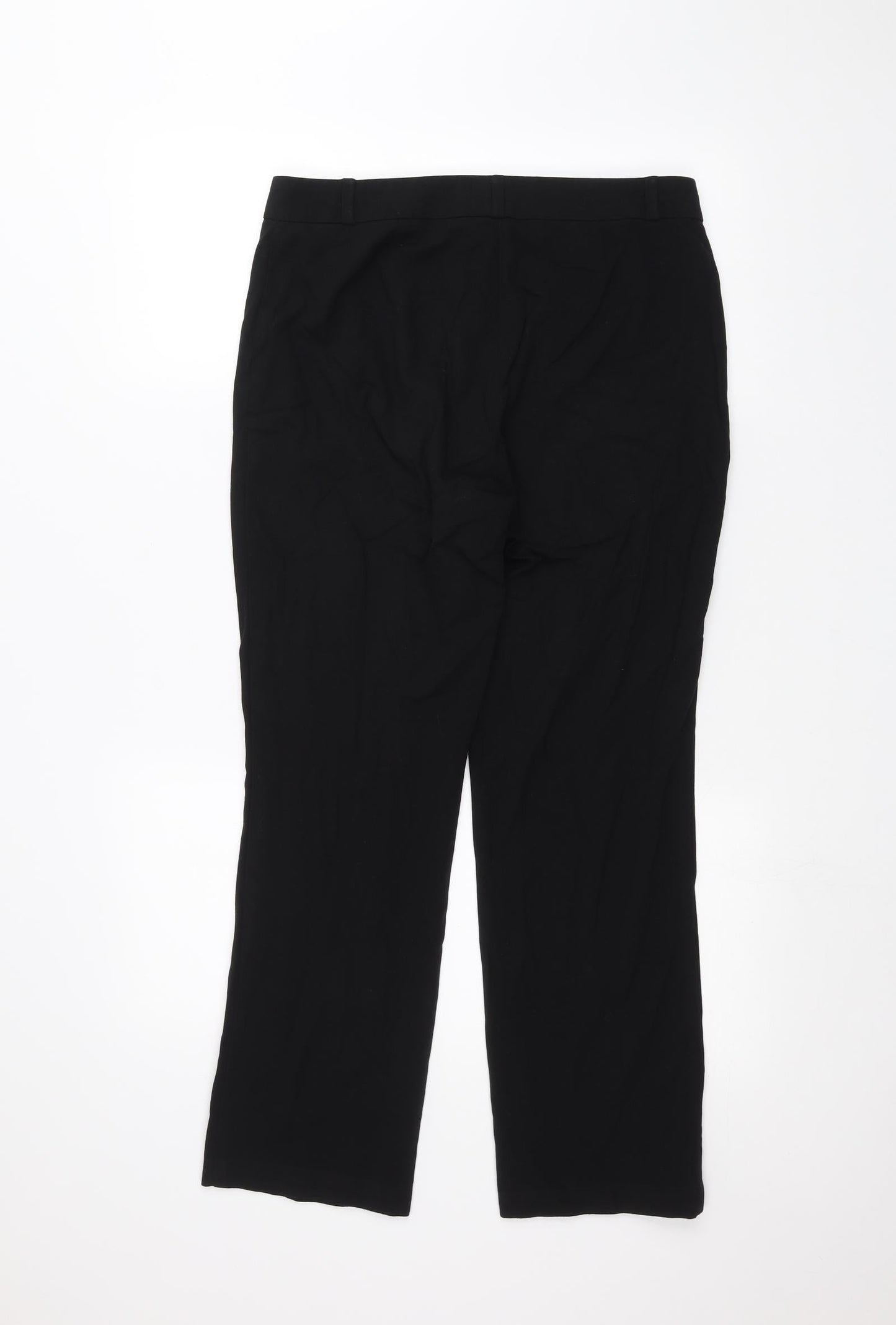 Womens UK Size 10 Marks and Spencer Regular Fit  Black Trousers