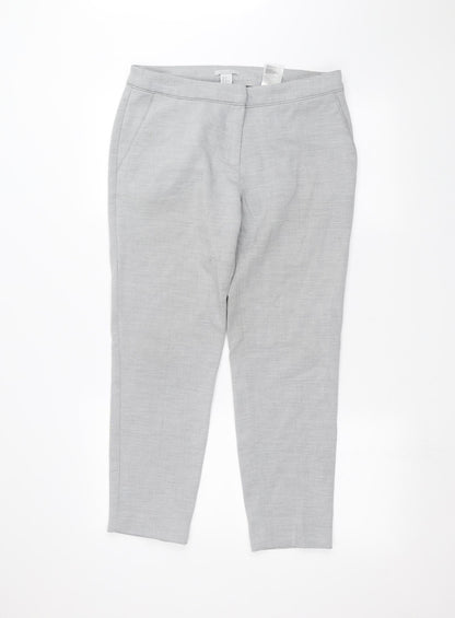 Womens UK Size 10 H&M Regular Fit  Grey Trousers