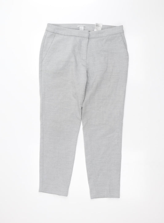 Womens UK Size 10 H&M Regular Fit  Grey Trousers