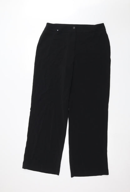 Womens UK Size 14 Marks and Spencer Regular Fit  Black Trousers