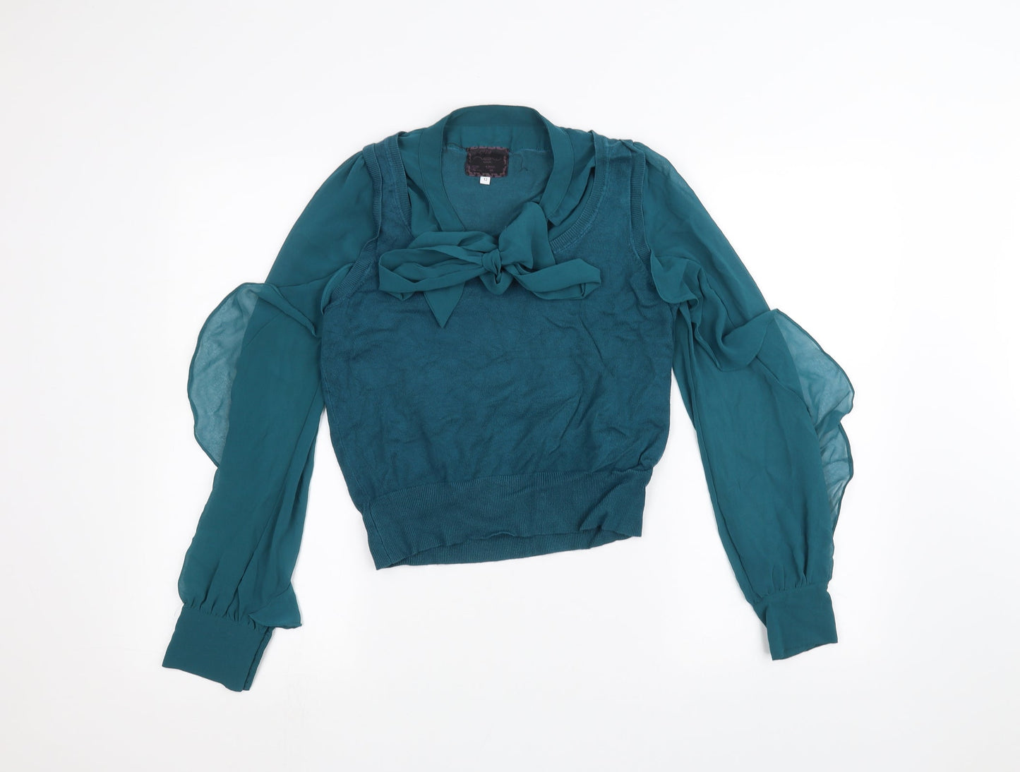 Womens UK Size 12 New Look Green Pullover Jumper