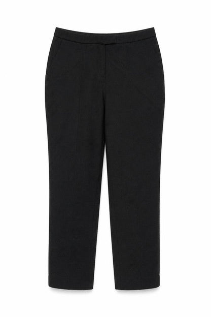 Front view of Atmosphere women’s black trousers, size UK 10, 23-inch leg