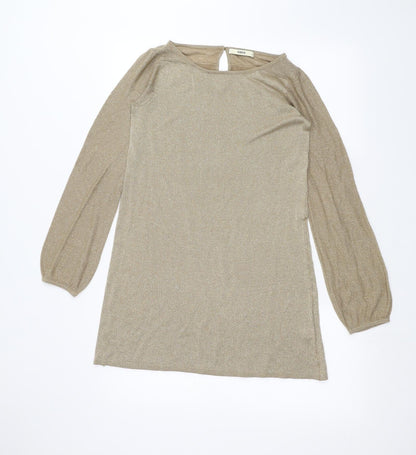 Womens UK Size S Oasis Gold Basic T-Shirt