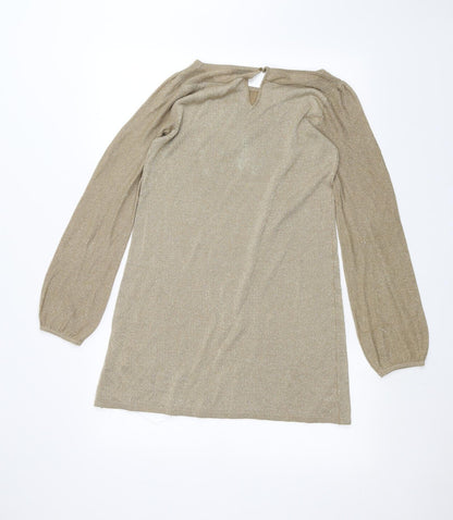 Womens UK Size S Oasis Gold Basic T-Shirt