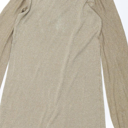 Womens UK Size S Oasis Gold Basic T-Shirt