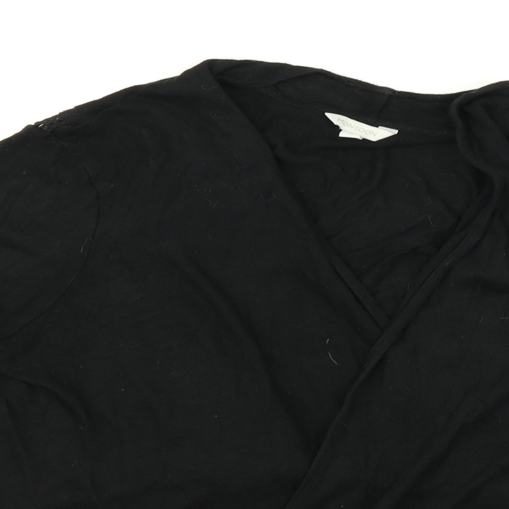 Womens UK Size L Monsoon Black Cardigan Jumper