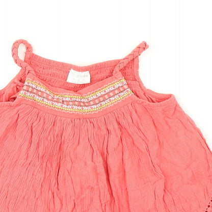 F&F Girls Pink   Tank Dress  Size 12-18 Months