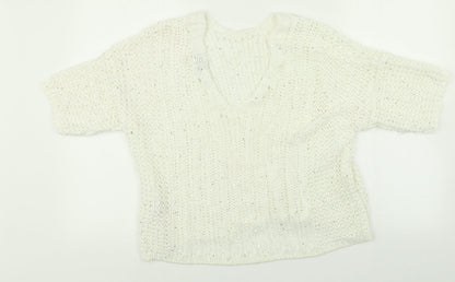 NEXT Womens White   Pullover Jumper Size M