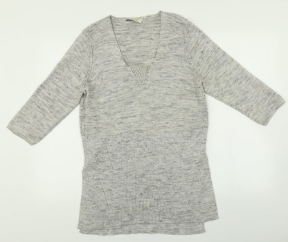 Womens UK Size 8 M&S Grey Pullover Jumper