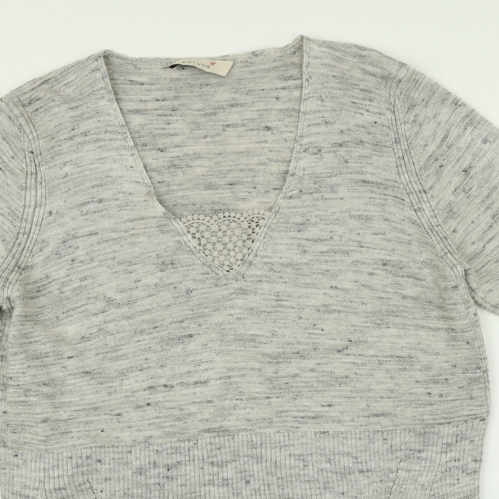 Womens UK Size 8 M&S Grey Pullover Jumper