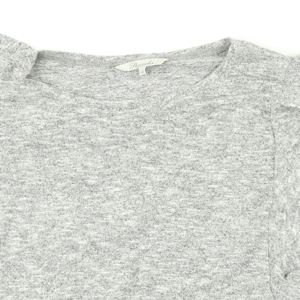Womens UK Size 12 Peacocks Grey Pullover Jumper