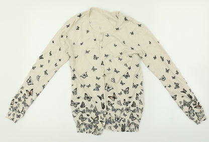 Womens UK Size  Preworn Beige Cardigan Jumper