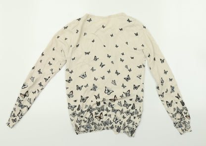 Womens UK Size  Preworn Beige Cardigan Jumper