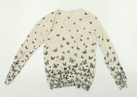 Womens UK Size  Preworn Beige Cardigan Jumper