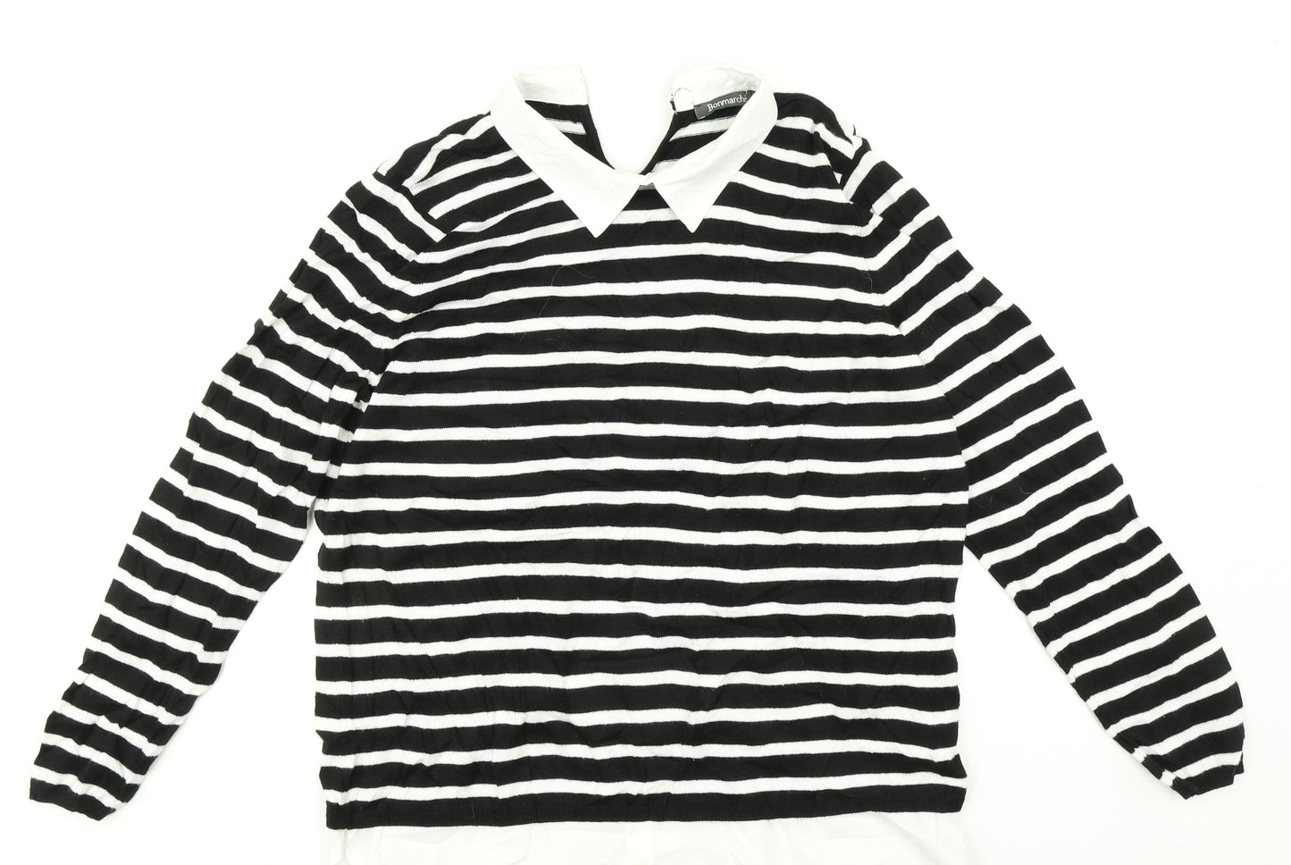 Bonmarché Mens Multicoloured Striped  Pullover Jumper Size M