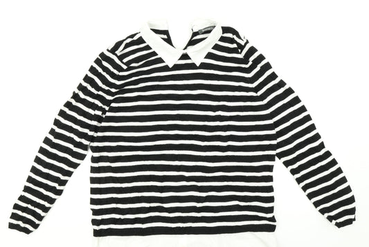 Bonmarché Mens Multicoloured Striped  Pullover Jumper Size M