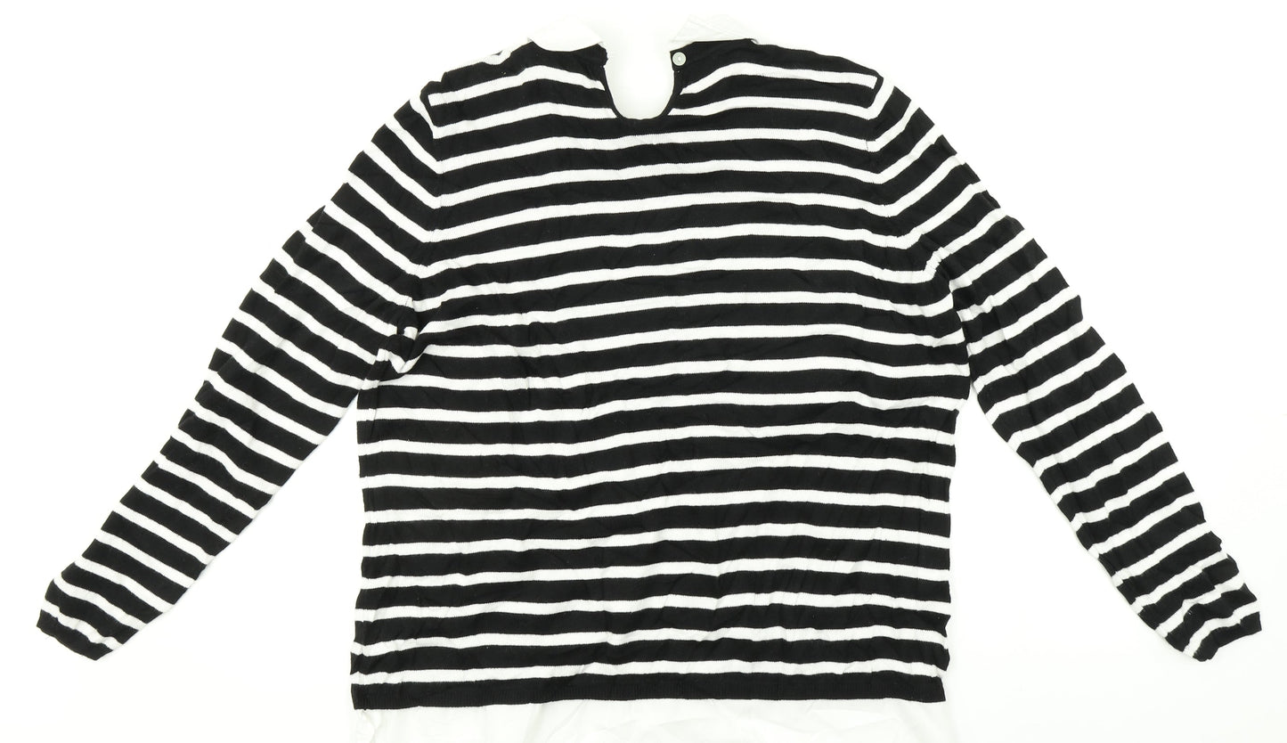 Bonmarché Mens Multicoloured Striped  Pullover Jumper Size M