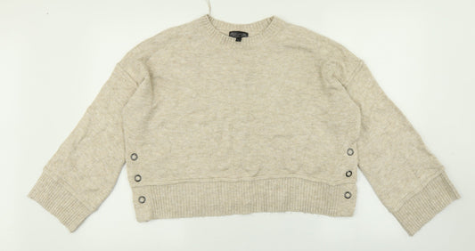 Womens UK Size 10 Topshop Beige Pullover Jumper