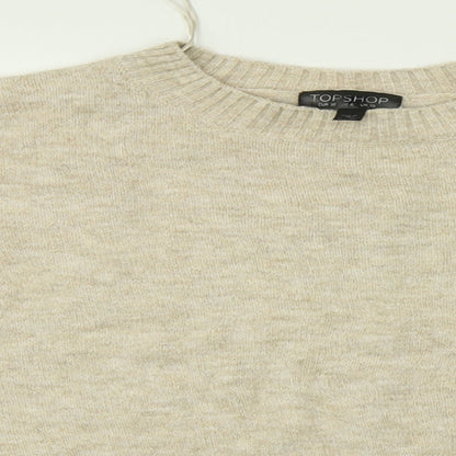 Womens UK Size 10 Topshop Beige Pullover Jumper