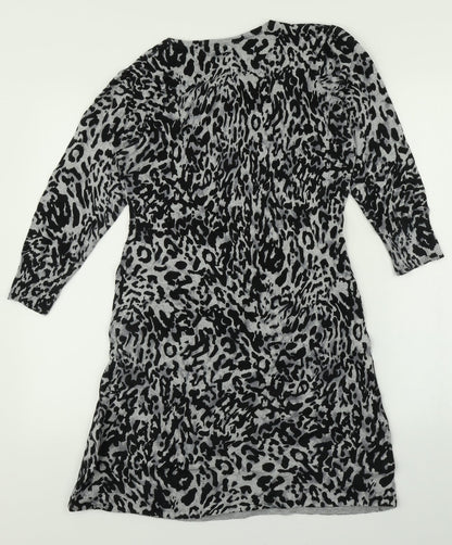 M&Co Womens Multicoloured Animal Print  A-Line  Size S