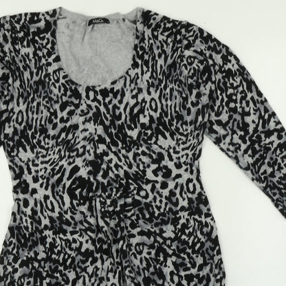 M&Co Womens Multicoloured Animal Print  A-Line  Size S