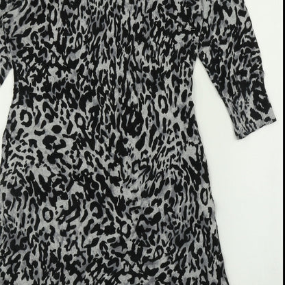 M&Co Womens Multicoloured Animal Print  A-Line  Size S