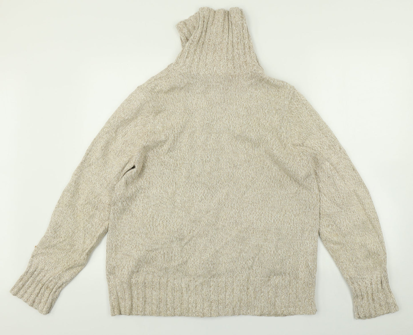 Womens UK Size 16 BHS Beige Full Zip Jumper