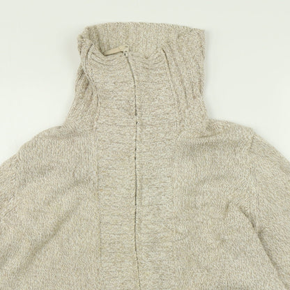 Womens UK Size 16 BHS Beige Full Zip Jumper