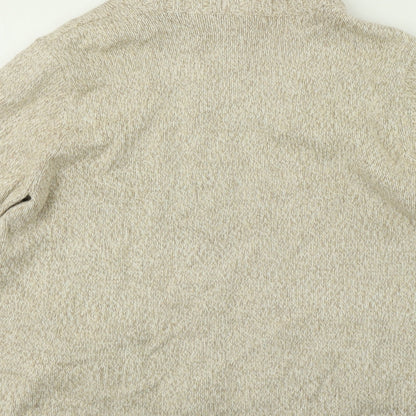 Womens UK Size 16 BHS Beige Full Zip Jumper