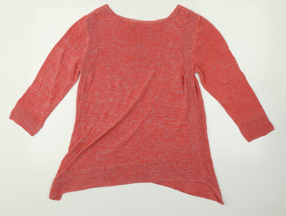 Womens UK Size  Preworn Pink Pullover Jumper