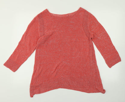 Womens UK Size  Preworn Pink Pullover Jumper