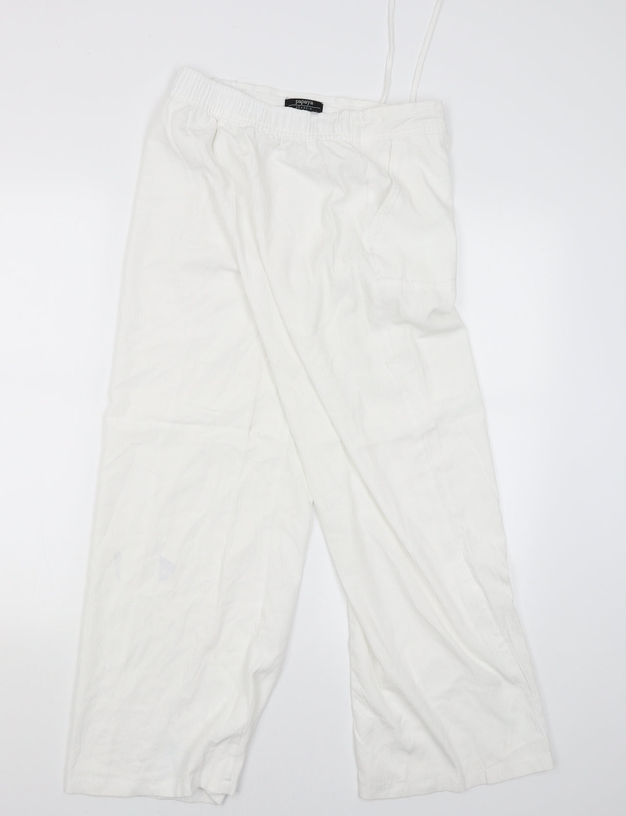 Womens UK Size 10 Papaya Regular Fit Jegging White Trousers