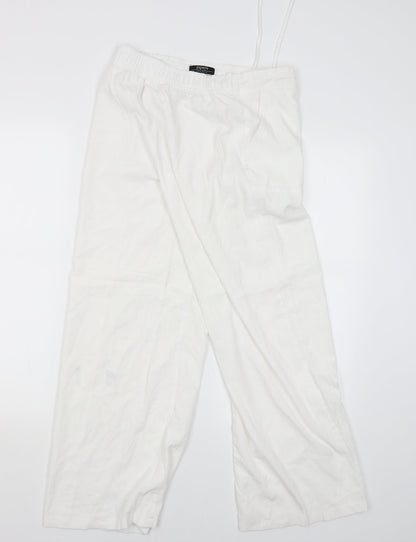 Womens UK Size 10 Papaya Regular Fit Jegging White Trousers