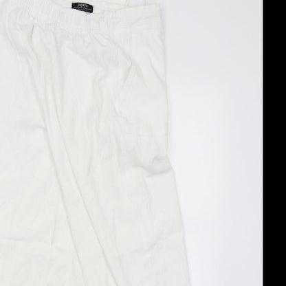 Womens UK Size 10 Papaya Regular Fit Jegging White Trousers