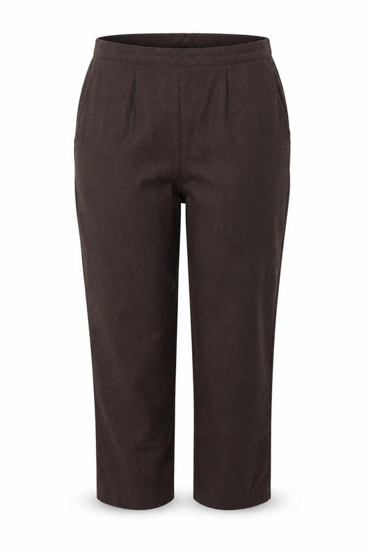 Bonmarché Womens Brown Capri Trousers Size 14 L23 in