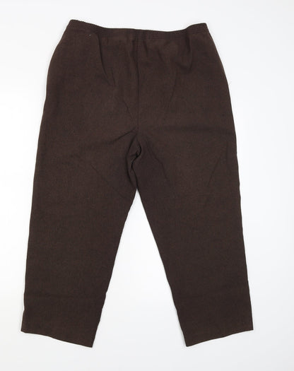 BM Womens Brown   Capri Trousers Size 14 L23 in