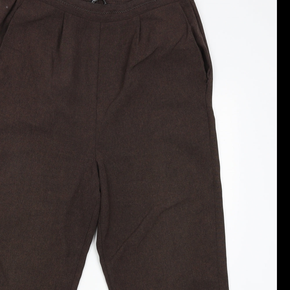 BM Womens Brown   Capri Trousers Size 14 L23 in