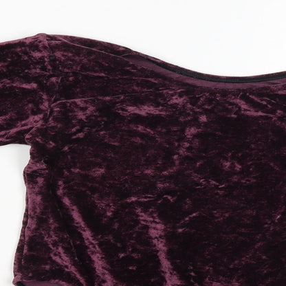 Womens UK Size L Preworn Red Basic Blouse