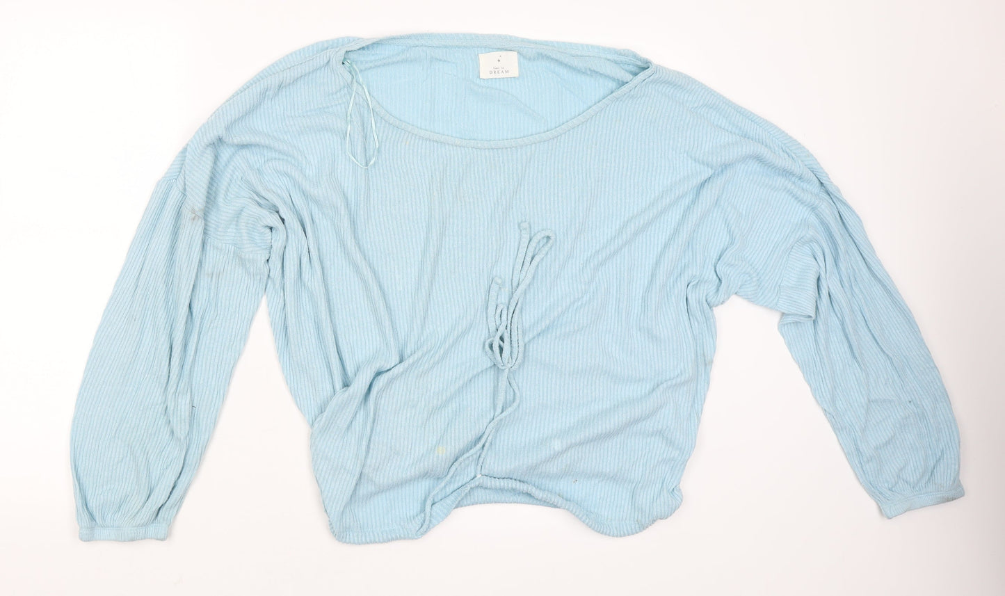 Womens UK Size XL Time To Dream Blue Pullover Jumper