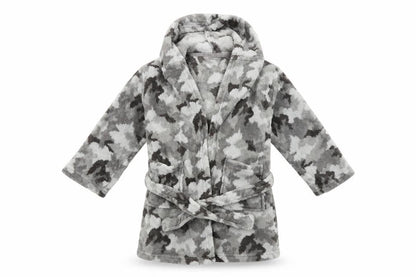 Preworn Boys Grey Camouflage   Gown Size 4-5 Years