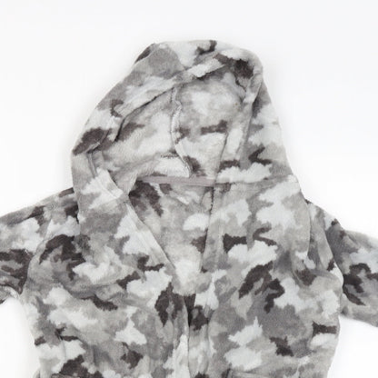 Preworn Boys Grey Camouflage   Gown Size 4-5 Years