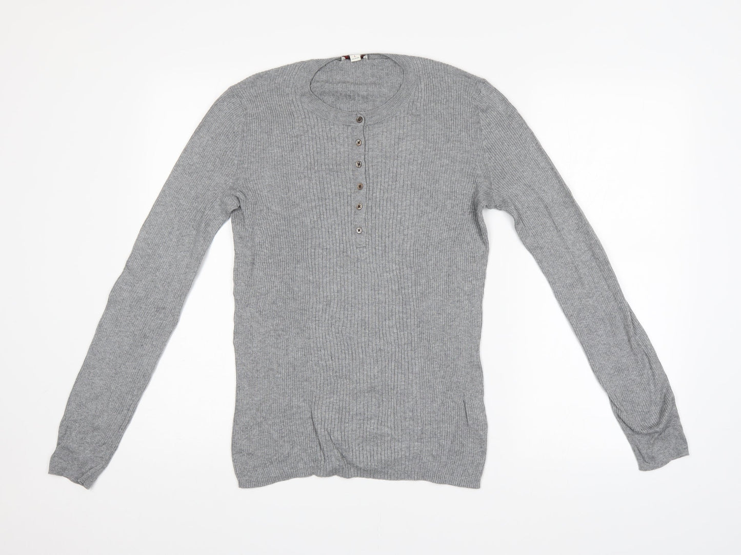 Gap Mens Grey Striped  Pullover Jumper Size L