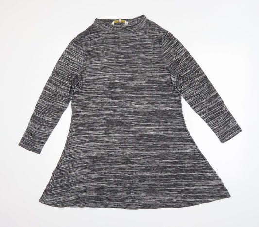 Epilogue Womens Grey Striped  T-Shirt Dress  Size 14