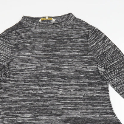 Epilogue Womens Grey Striped  T-Shirt Dress  Size 14